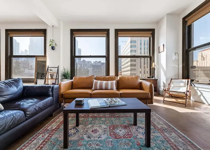 Skyline View Loft W Kitchen Dtla Exclusively Month Plus